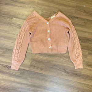 Jessica Simpson Cropped Knitted Sweater